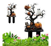 Coules de cour d'Halloween | Décorations Halloween Signes de jardin en plein air, 2d acrylique effrayant extérieur panneaux pour la pelouse de la piste de la parole du patio de porche