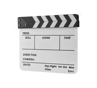 couleur 1 - Andoer Film ClapperBoard acrylique Clap effaçable à sec TV Film réalisateur coupe Action scène ardoise Clap avec marqueur stylo gomme