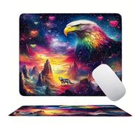 Couleur Aigles(2) Tapis de Souris 290 x 240 mm, Tapis de Souris Gaming, avec Bords Cousus, Base en Caoutchouc Antidérapante, Glisse Ultra-Douce et Un Suivi Optimal, pour Travail à Domicile s0z-306