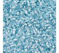 Couleur argent à l'intérieur des perles de rocaille en forme de tube perle de verre tchèque pour la fabrication de bijoux sacs vêtements couture bracelet à bricoler soi-même en gros-10-2,5xApx 430 pi