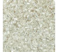 Couleur argent à l'intérieur des perles de rocaille en forme de tube perle de verre tchèque pour la fabrication de bijoux sacs vêtements couture bracelet à bricoler soi-même en gros-17-2,5xApx 2150 p