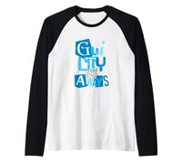 Couleur Bleue Always Guilty Blue Graphic Manche Raglan