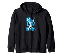 Couleur Bleue Always Guilty Blue Graphic Sweat à Capuche