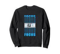 Couleur Bleue Focus on Your Money Graphique Bleu Sweatshirt