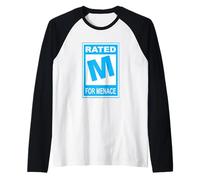 Couleur Bleue M pour Menace Blue Graphic Manche Raglan