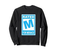 Couleur Bleue M pour Menace Blue Graphic Sweatshirt