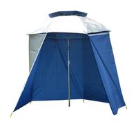 Couleur bleue Parapluie de Pêche en Plein Air pliant 4.8m Tablier de Plage Court Protection Solaire Auvent