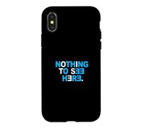 Couleur Bleue, Rien à Voir Ici, Bleu Graphique Coque pour iPhone X/XS