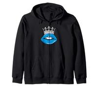 Couleur Bleue Royal Kiss Blue Graphic Sweat à Capuche