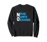 Couleur Bleue sans Excuses - Limites de la Peur - Graphique Bleu Sweatshirt
