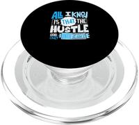 Couleur Bleue The Hustle Looks Crazy Blue Graphic PopSockets PopGrip pour MagSafe