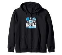 Couleur Bleue The Hustle Looks Crazy Blue Graphic Sweat à Capuche