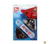 Prym 390336 Bouton pression sans couture Anorak Laiton Cuivre vieilli 12 mm, Altkupfer