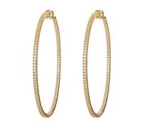 Couleur brillante énorme boucles d'oreilles cerceau zircon cubique mince anneau boucles d'oreilles femmes grand rond hypoallergénique