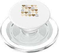Couleur bronzée Spell Out The Love Tan Graphic PopSockets PopGrip pour MagSafe
