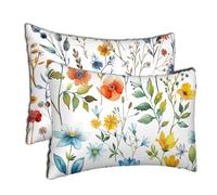 Couleur Coussin Exterieur Impermeable 40x60 cm Rectangle Coussin Fleur Housse Canapé Decoratif Lot de 2 Peluche Courte et Douce Decoratif Taie D'oreiller Printemps Été Salon de Jardin Decoration h-388