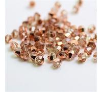 Couleur cuivre rouge 100 pièces 4mm perles de cristal Bicone breloque perle de verre entretoise en vrac pierre pour la fabrication de bijoux à bricoler soi-même-cuivre rouge