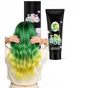 Couleur De Cheveux Temporaire Dégradée - Teinture Lavable Sans Danger, Application Facile For Des Éclatants Et Amusants, Changement Style Rapide For Tous Les Types(Green and yellow)