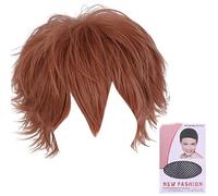 Couleur de cheveux unique Postiche Cheveux bouclés Tête complète pour Halloween Montrez un petit visage vers l'est pour ajuster