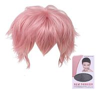 Couleur de cheveux unique Postiche Cheveux bouclés Tête complète pour Halloween Montrez un petit visage vers l'est pour ajuster