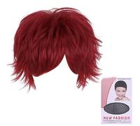 Couleur de cheveux unique Postiche Cheveux bouclés Tête complète pour Halloween Montrez un petit visage vers l'est pour ajuster