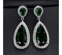 Couleur de chute d'eau Champagne Crystal Femmes Sold Boucle d'oreille avec des pierres