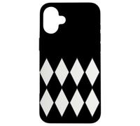 Couleur de l'année 2026 Motif Harlequin de Danseuse Noire Coque pour iPhone 16 Plus