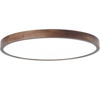 Couleur de Noix Lil de Plafond en Bois Moderne Minimaliste Minimaliste Ultra-Mince Loullades de Plafond pour Les Chambres Nouveau Salon en Bois Massif Chinois Flush Mount Lighting Ayémorrage
