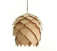 Couleur en bois suspendu pendentif, 40cm de diamètre nordique créativité original lustre en bois restaurant bar bar single bar étudier en bois pomme de pin cornelier lustre salon