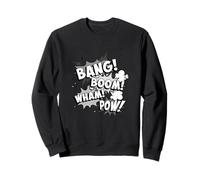 Couleur Grise Bang Boom Wham POW! Graphique Gris Sweatshirt