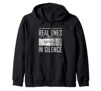 Couleur Grise Real Ones Move in Silence Graphique Gris Sweat à Capuche
