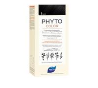 Couleur intense et respect du cuir chevelu - PHYTO Coloration Permanente 1 Noir Sans Ammoniaque, Kit de 0.18 kg - Lot de 2