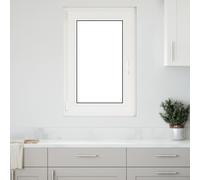 RISOR Fenêtre de cave manuelle 60x80 cm PVC et verre – Blanc, isolation thermique et insonorisée