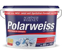 Couleur intérieure Schöner Wohnen Farbe - 10 litres - Résistant aux frottements - Blanc