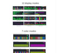 Couleur LED Musique Spectre ÉLectronique Rhythm Light 1624RGB Atmosphere Lampe Indicateur de Niveau (Voice+Wire Control)