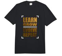 Couleur Marron Learn Grow Evolve Repeat Brown Graphic Comfort Colors Adult Heavyweight T-Shirt