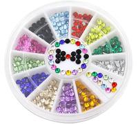 Couleur mélangée 3D Nail Art Gemmes Strass Autocollants DIY Glitter Nail Décorations ConseilsDurabilité