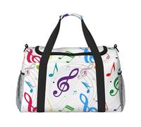 Couleur Musicale,Sacs de Sport, Sacs de Voyage bandoulière pour Le Sport, Sacs de Voyage Grande capacité pour Femmes et Hommes