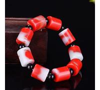 Couleur Naturelle Jade sculpté à la Main Boutique Boutique des Hommes des Femmes Color Jade Jade Rouge Whitebracelet
