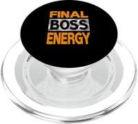 Couleur Orange Final-Boss Energy Orange Graphic PopSockets PopGrip pour MagSafe