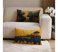 Couleur Orange Housse Coussin 65x65 Lot de 2, RéTro Taie Oreiller 65x65, Lin Housse de Coussin avec Fermeture Éclair Invisible, Carré Taie d'oreiller pour Jardin Salon Décor Maison Cadeau 1-m6918