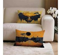 Couleur Orange Housse Coussin 65x65 Lot de 2, RéTro Taie Oreiller 65x65, Velours Doux Housse de Coussin avec Fermeture Éclair Invisible, Carré Taie d'oreiller pour Jardin Salon Décor Maison 3-m2360