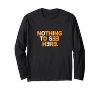 Couleur Orange Nothing to See Here Orange Graphic Manche Longue