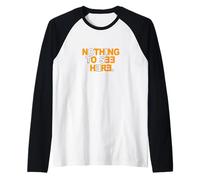 Couleur Orange Nothing to See Here Orange Graphic Manche Raglan
