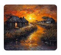 Couleur Orange Petit Tapis de Souris 270x220mm avec Base en Caoutchouc Antidérapant et Imperméable, Gaming Tapis de Souris pour Femmes, Hommes, Ordinateurs Portables sans Fil, Paysage 2-5632