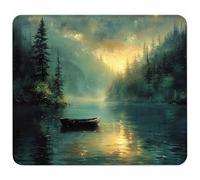 Couleur Orange Petit Tapis de Souris 340x280mm avec Base en Caoutchouc Antidérapant et Imperméable, Gaming Tapis de Souris pour Femmes, Hommes, Ordinateurs Portables sans Fil, Paysage H-1123