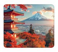 Couleur Orange Petit Tapis de Souris 340x280mm avec Base en Caoutchouc Antidérapant et Imperméable, Gaming Tapis de Souris pour Femmes, Hommes, Ordinateurs Portables sans Fil, Montagne M-7641