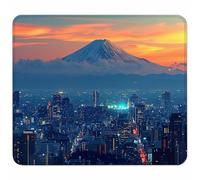 Couleur Orange Petit Tapis de Souris 340x280mm avec Base en Caoutchouc Antidérapant et Imperméable, Gaming Tapis de Souris pour Femmes, Hommes, Ordinateurs Portables sans Fil, Montagne A-1236