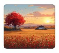 Couleur Orange Petit Tapis de Souris 400x300mm avec Base en Caoutchouc Antidérapant et Imperméable, Gaming Tapis de Souris pour Femmes, Hommes, Ordinateurs Portables sans Fil, Paysage 7-7245