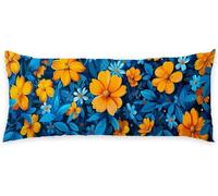 Couleur Orange Taie de Traversin 30x90 cm Bleu Taie Oreiller Super Doux Protege Oreiller Corps Housse Coussin de Grossesse, Decoration Maison Housse Traversin, pour Dormeur Latéral Décoration C - 149